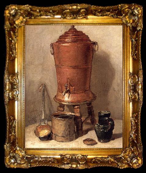 framed  Jean Simeon Chardin The Copper Drinking Fountain, ta009-2